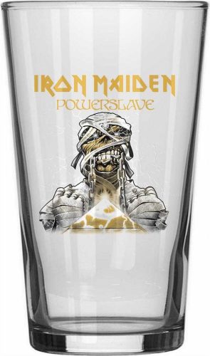 Iron Maiden Powerslave pivní sklenice transparentní