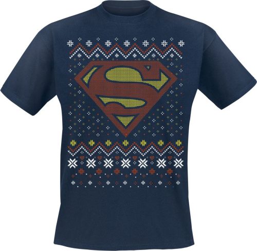 Superman Merry Christman Tričko modrá