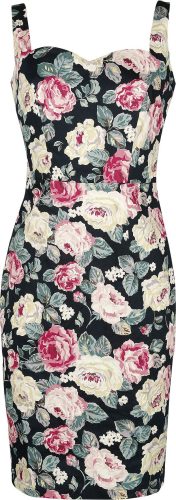 Banned Retro Úzké šaty Rose Bloom Šaty vícebarevný