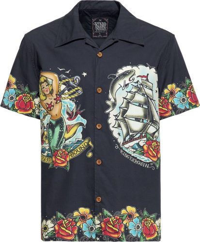 King Kerosin Košile Tropical Deluxe v havajském stylu Košile černá