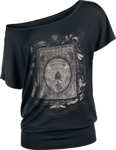 Gothicana by EMP Tričko s potiskem knihy zaklínadel Dámské tričko černá