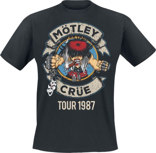 Mötley Crüe Banner Allister Tour 1987 Tričko černá