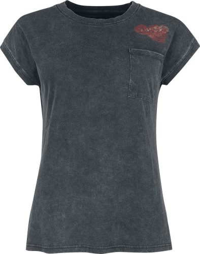 Rock Rebel by EMP Tričko s nepřehlédnutelným potiskem s lebkou Dámské tričko černá