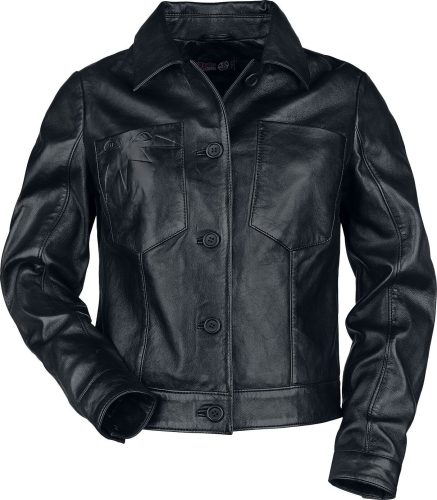 Gothicana by EMP Gothicana X Elvira Leather Jacket Dámská kožená bunda černá