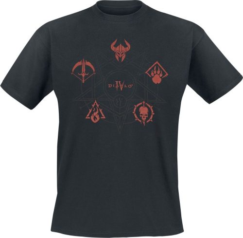 Diablo IV - Class Icons Tričko černá