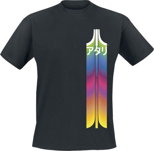 Atari Rainbow Logo Tričko černá