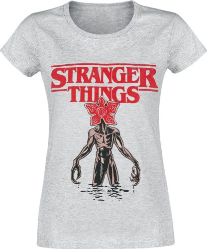 Stranger Things Logo Demogorgon Dámské tričko šedá