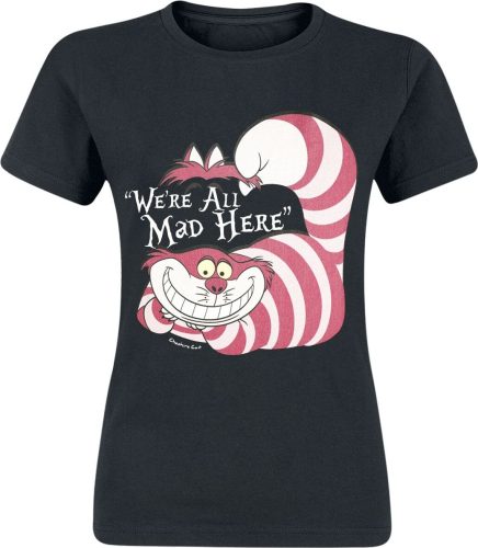 Alice in Wonderland Mad Cat Dámské tričko černá