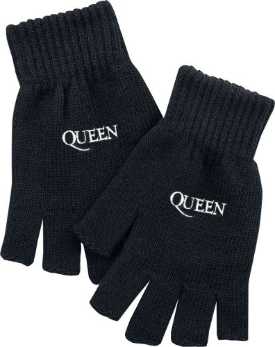 Queen Logo rukavice bez prstů černá