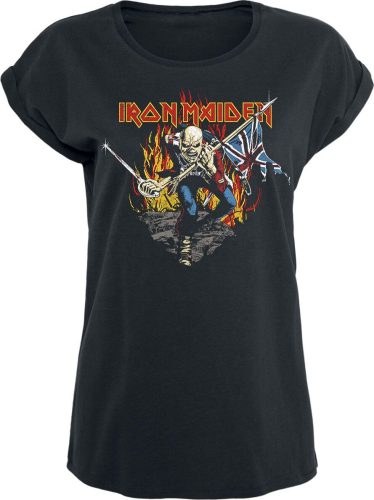 Iron Maiden Trooper Flamed Battlefield Dámské tričko černá