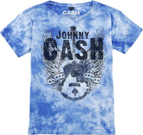 Johnny Cash Kids - Guitar And Wings detské tricko modrá