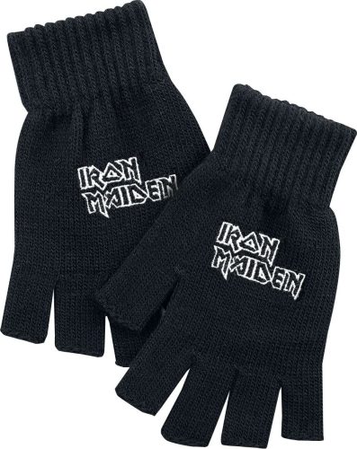 Iron Maiden Logo rukavice bez prstů černá