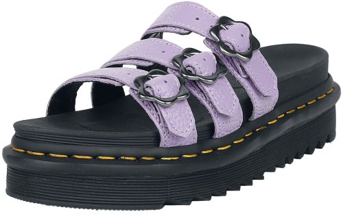 Dr. Martens Blaire Slide FLWR - Lilac Milled Nappa sandály šerík