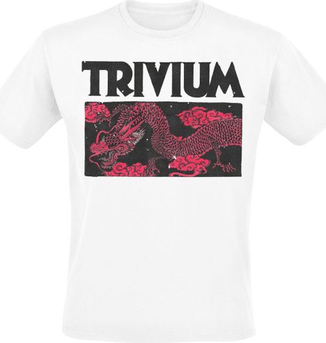 Trivium Double Dragon Tričko bílá