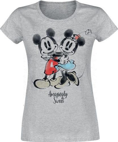 Mickey & Minnie Mouse Amazingly Sweet Dámské tričko prošedivelá