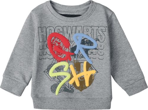 Harry Potter Häuser detská mikina světle šedá