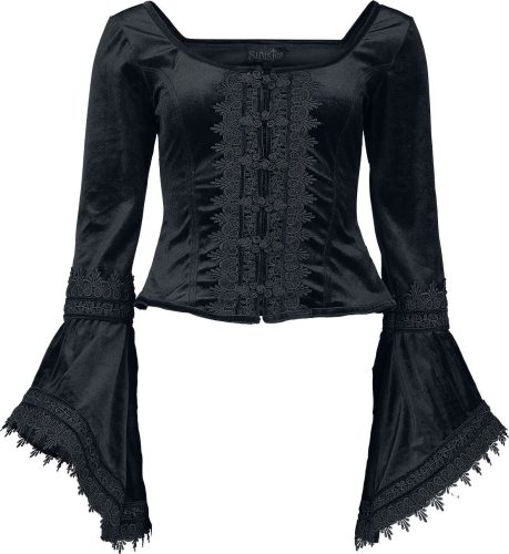 Sinister Gothic Gotické tričko s dlouhými rukávy Dámské tričko s dlouhými rukávy černá