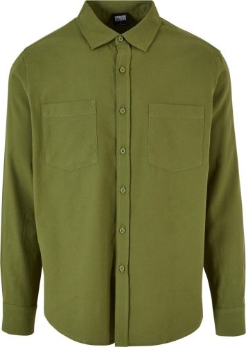 Urban Classics Solid Flanell Shirt Košile olivová