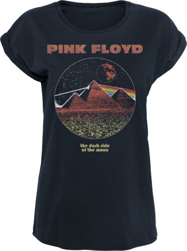 Pink Floyd DSTOM Pyramids Vintage Dámské tričko námořnická modrá