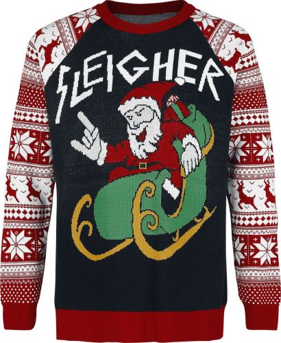Ugly Christmas Sweater Sleigher Santa Pletený svetr vícebarevný