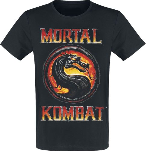 Mortal Kombat Classic Logo Tričko černá
