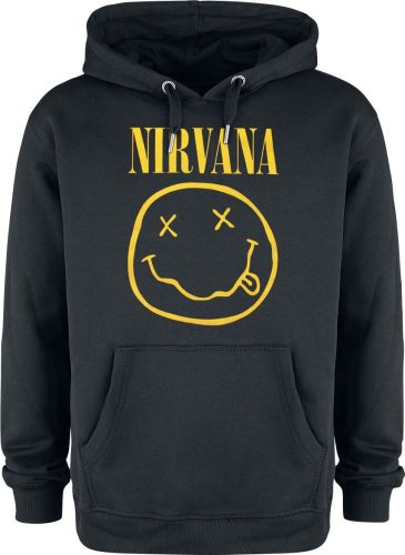 Nirvana Amplified Collection - Smiley Face Mikina s kapucí černá