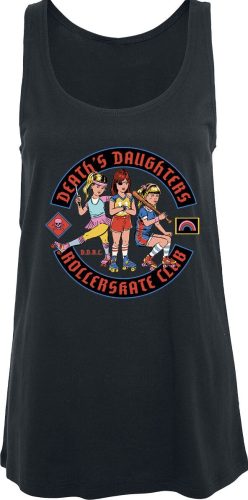 Steven Rhodes Death's Daughters Rollerskate Club Dámský top černá