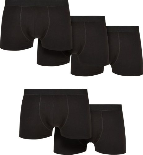 Urban Classics Solid Organic Cotton Boxer Shorts 5-Pack Boxerky černá