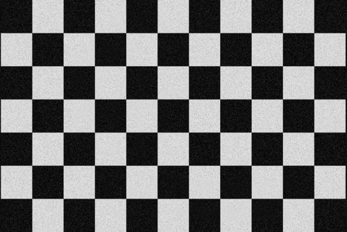 Checkered Rohožka cerná/bílá