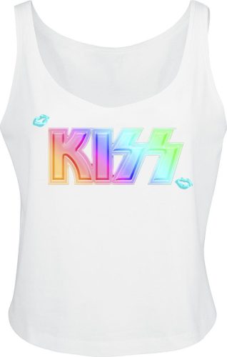 Kiss Pride Gradient Logo Dámský top bílá