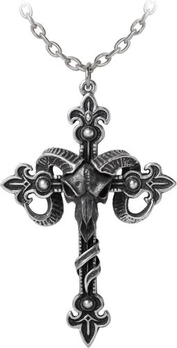 Alchemy Gothic Cross of Baphomet Náhrdelník - řetízek stríbrná