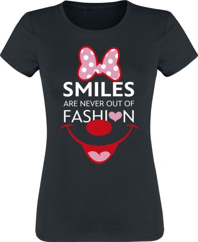 Mickey & Minnie Mouse Minnie Maus - Smiles Are Never Out Of Fashion Dámské tričko černá