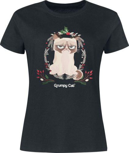Grumpy Cat Grumpy Christmas Dámské tričko černá