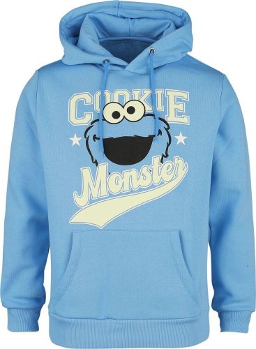 Sesame Street Cookie Monster Mikina s kapucí světle modrá