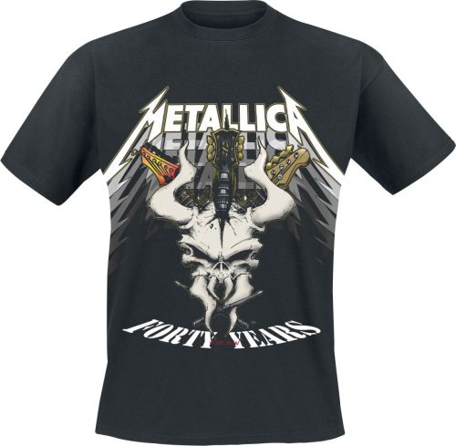 Metallica 40th Anniversary Forty Years Tričko černá