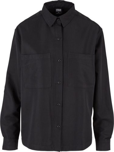 Urban Classics Ladies Oversized Twill Shirt Košile černá