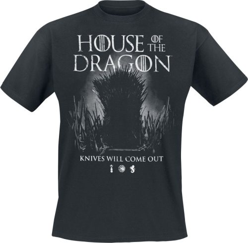 Game Of Thrones House of the Dragon - Knives Will Come Out Tričko černá