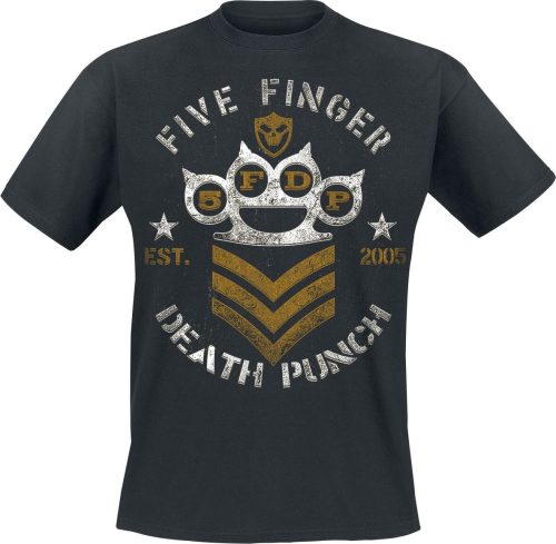 Five Finger Death Punch Brass Knuckles - Chevron Tričko černá