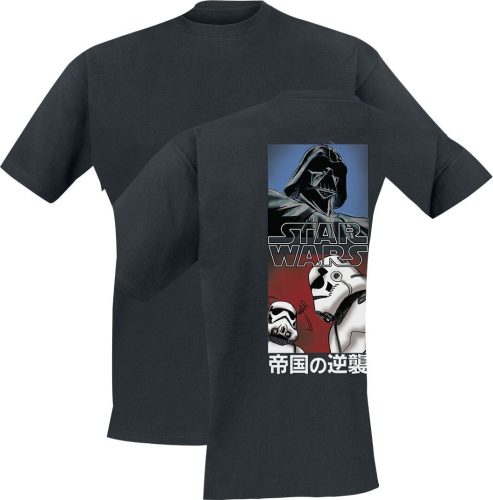 Star Wars Vader And Trooper Tričko černá