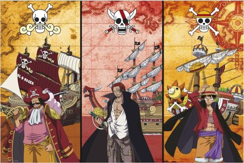 One Piece Captains and Boats plakát vícebarevný