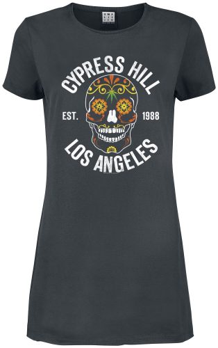 Cypress Hill Amplified Collection - Floral Skull Šaty charcoal