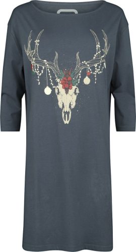RED by EMP Nightwear with Christmas Details noční košile modrá