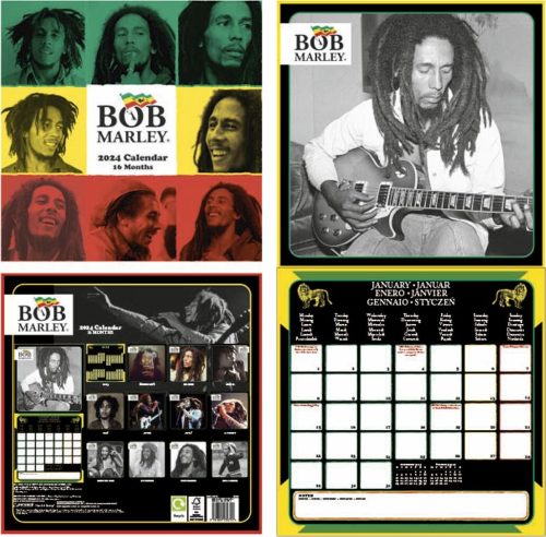 Bob Marley Wandkalender 2024 Nástenný kalendář vícebarevný