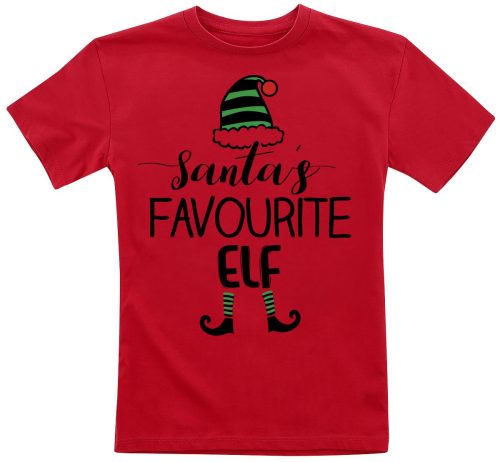 Sprüche Kids - Santa's Favourite Elf detské tricko červená