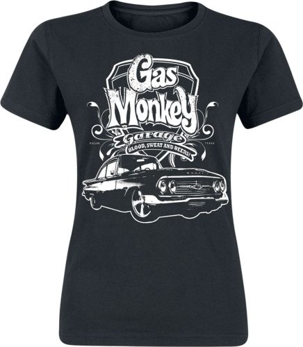 Gas Monkey Garage Logo And Car Dámské tričko černá