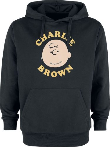 Peanuts Charlie Brown - Face Mikina s kapucí černá