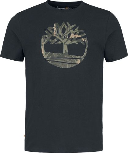 Timberland Kamufláž tričko Tree Logo Tričko černá