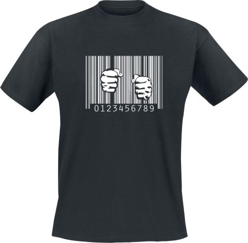Zábavné tričko Barcode - Prison Tričko černá