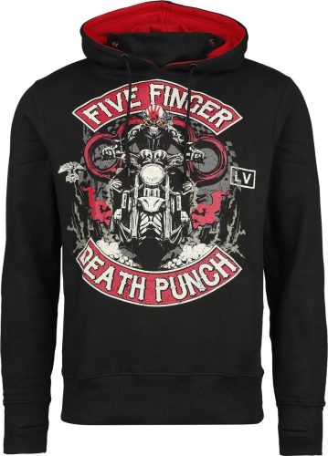 Five Finger Death Punch Biker Badge Mikina s kapucí černá