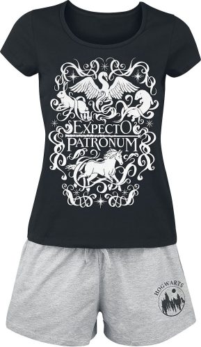 Harry Potter Expecto Patronum pyžama cerná/šedá